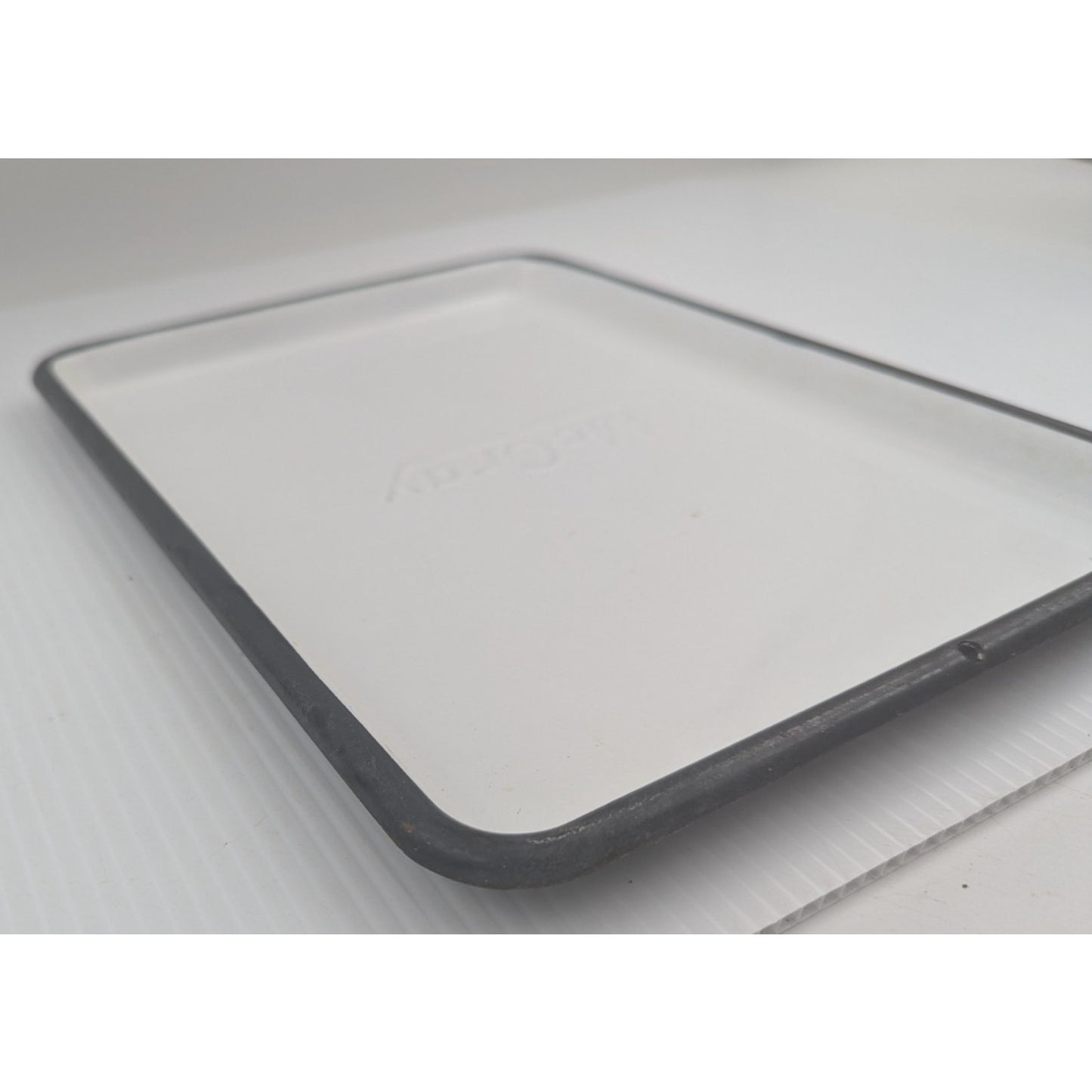 Vintage McCRAY Kitchen Refrigerator Enamelware Tray 12.5”x9.25”