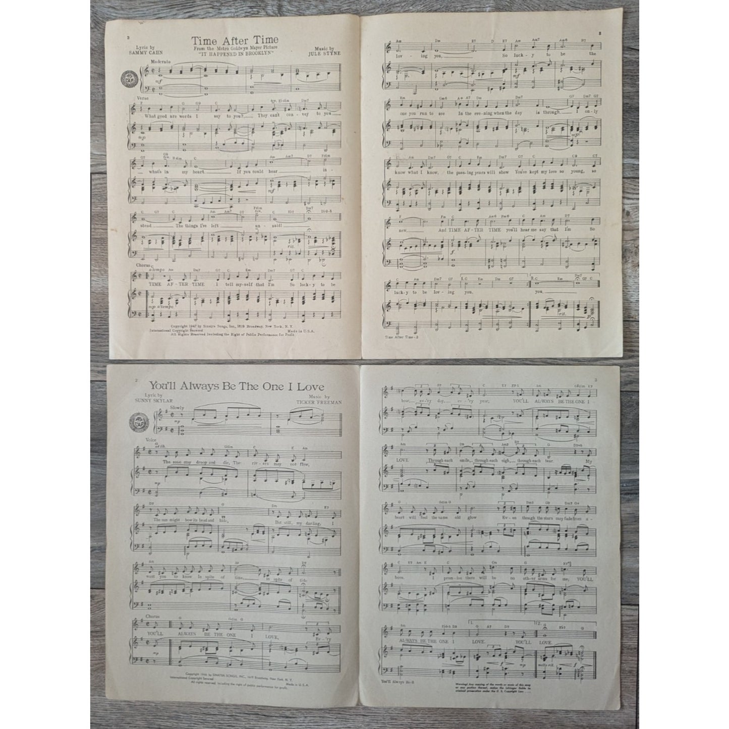 Sheet Music Frank / Nancy Sinatra Assorted Lot of 8