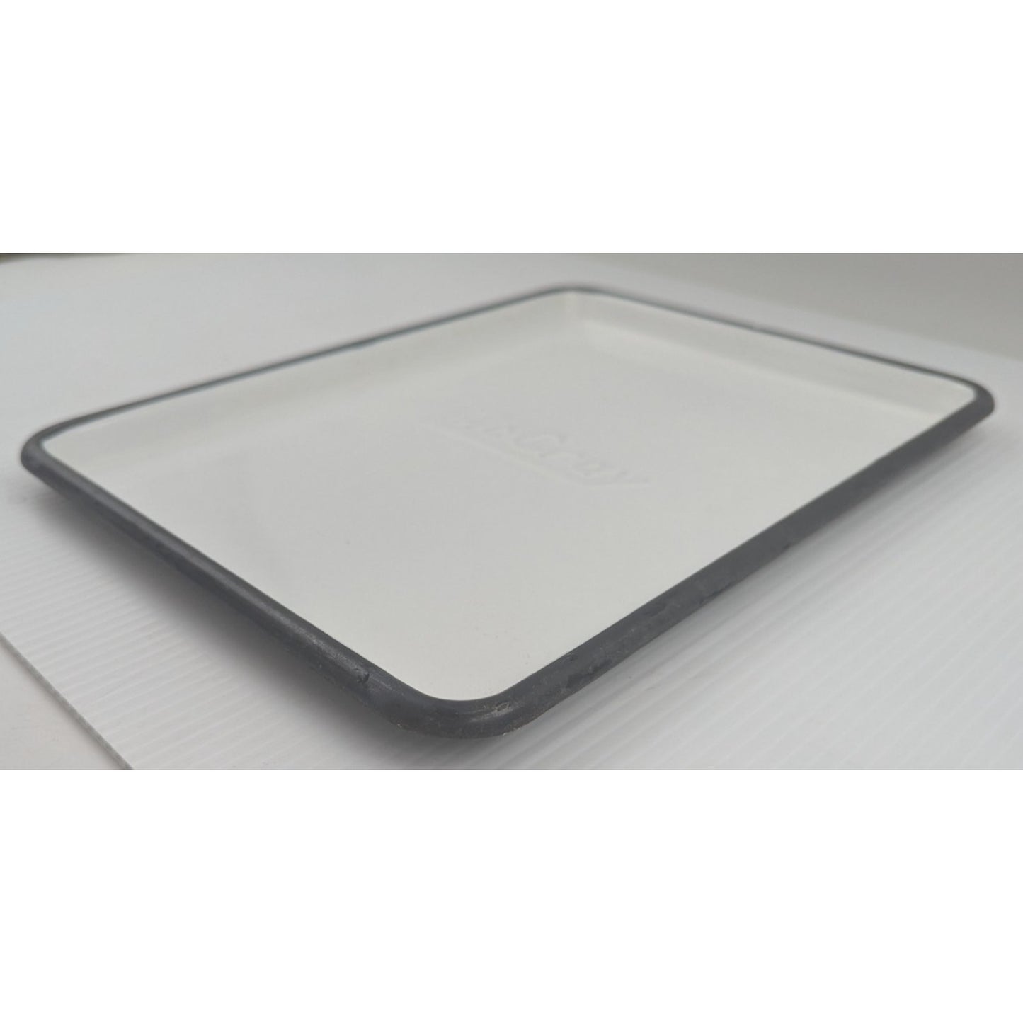 Vintage McCRAY Kitchen Refrigerator Enamelware Tray 12.5”x9.25”