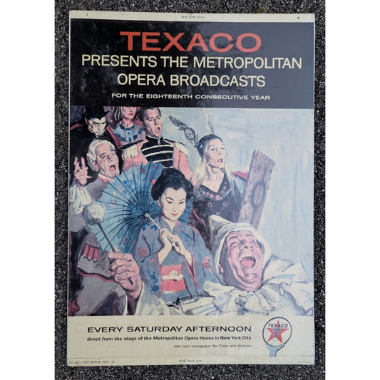 Texaco Presents The Metropolitan Opera Broadcasts New York City 1957 Poster