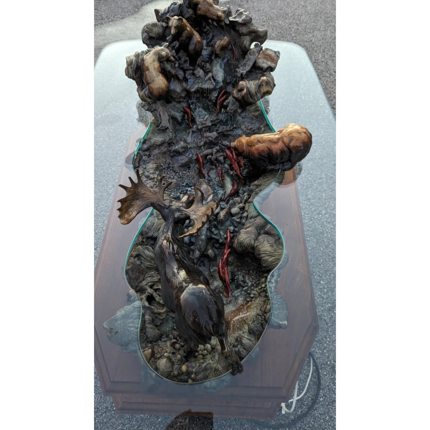 Dennis Jones Bronze Sculpture YUKON Fountain Coffee Table LE 11/30 AS IS