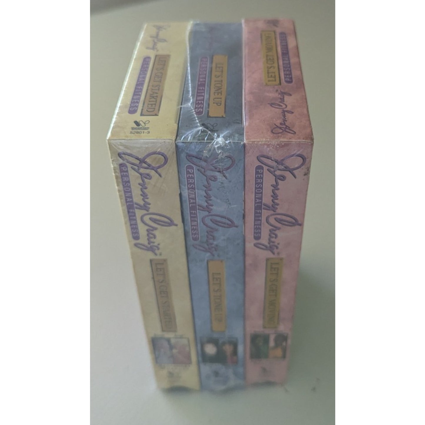 Jenny Craig Personal Fitness VHS Tapes 3 Pack Let's Tone Get Started Get Moving