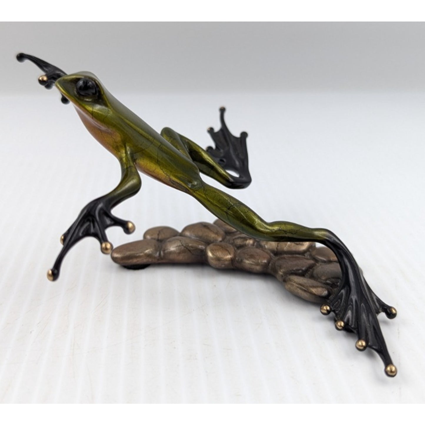 Tim Cotterill Frogman Bronze Frog Sculpture “Stepping Stone” LE #216/5000 w/COA