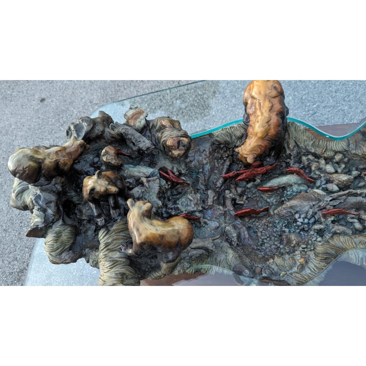 Dennis Jones Bronze Sculpture YUKON Fountain Coffee Table LE 11/30 AS IS