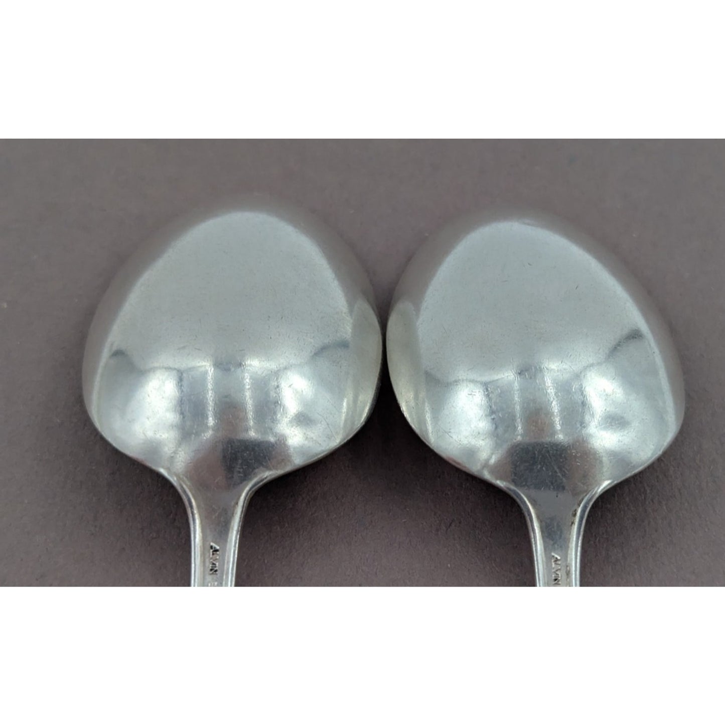 2 Alvin Southern Charm Sterling Silver Serving Spoons Tablespoon Set 8-3/8" 128g