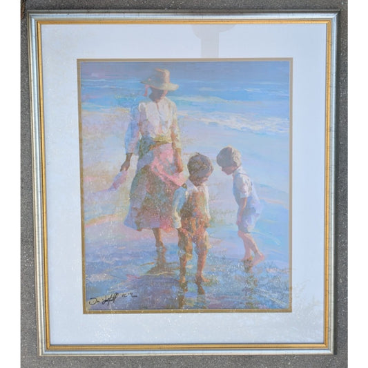 Don Hatfield Dancing in the Sand LE Off set Lithograph with COA Framed