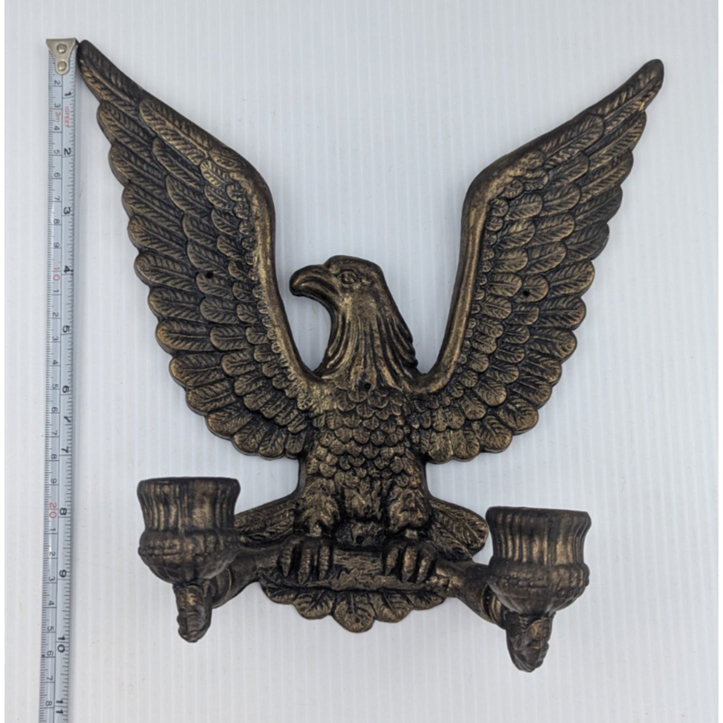 Metal Eagle Double Arm Candleholder Sconce Eagle Wall Plaque for Candlesticks