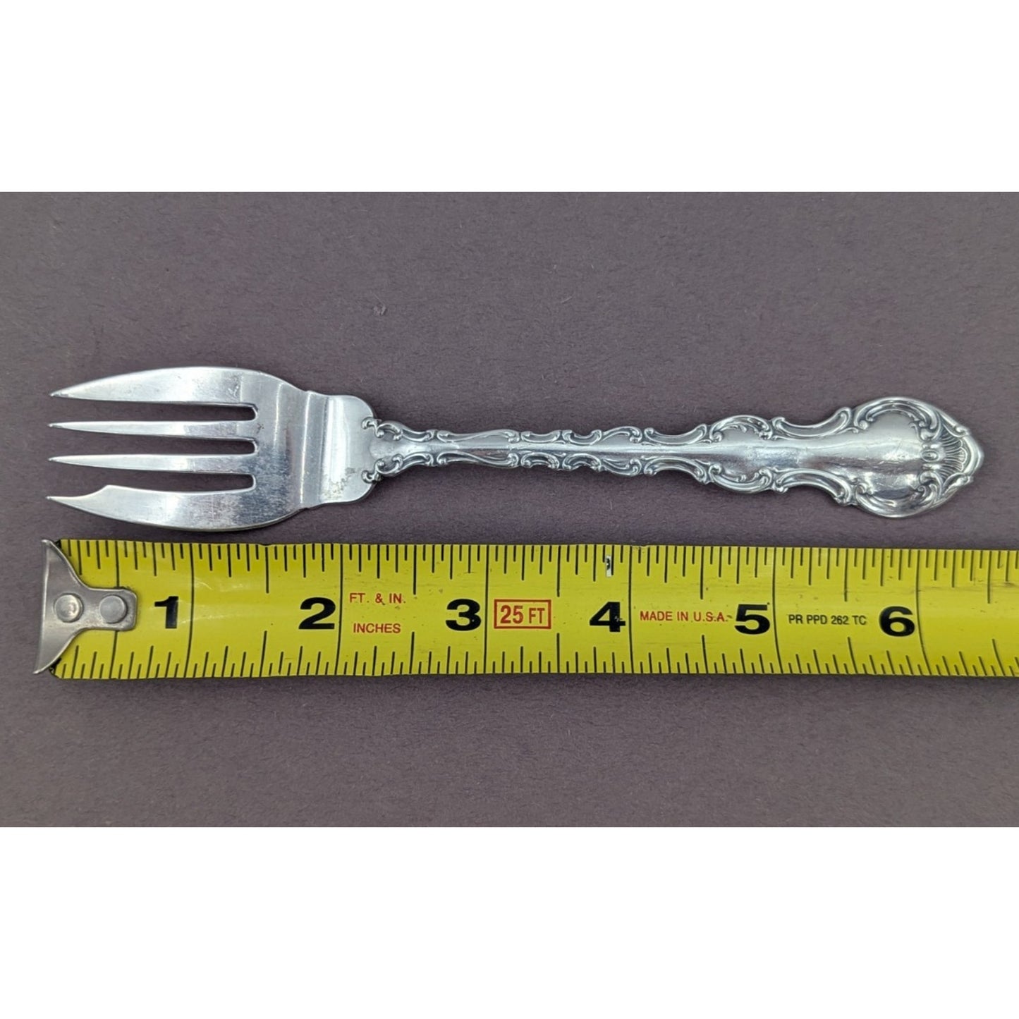 Gorham Silver Strasbourg Sterling Silver Salad Fork 6 3/8” Vintage No Monogram
