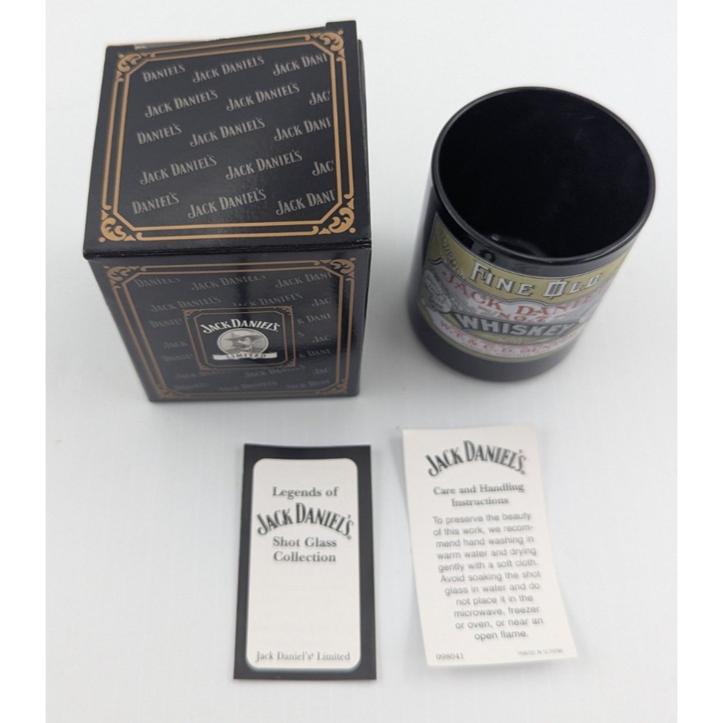 Jack Daniel Whiskey Shot Glass Fine Old No. 7 Distillery Barware Collectable