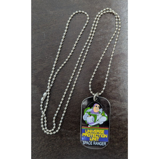 Disney Buzz Lightyear Universe Protection Unit Space Ranger Dog Tag and Necklace