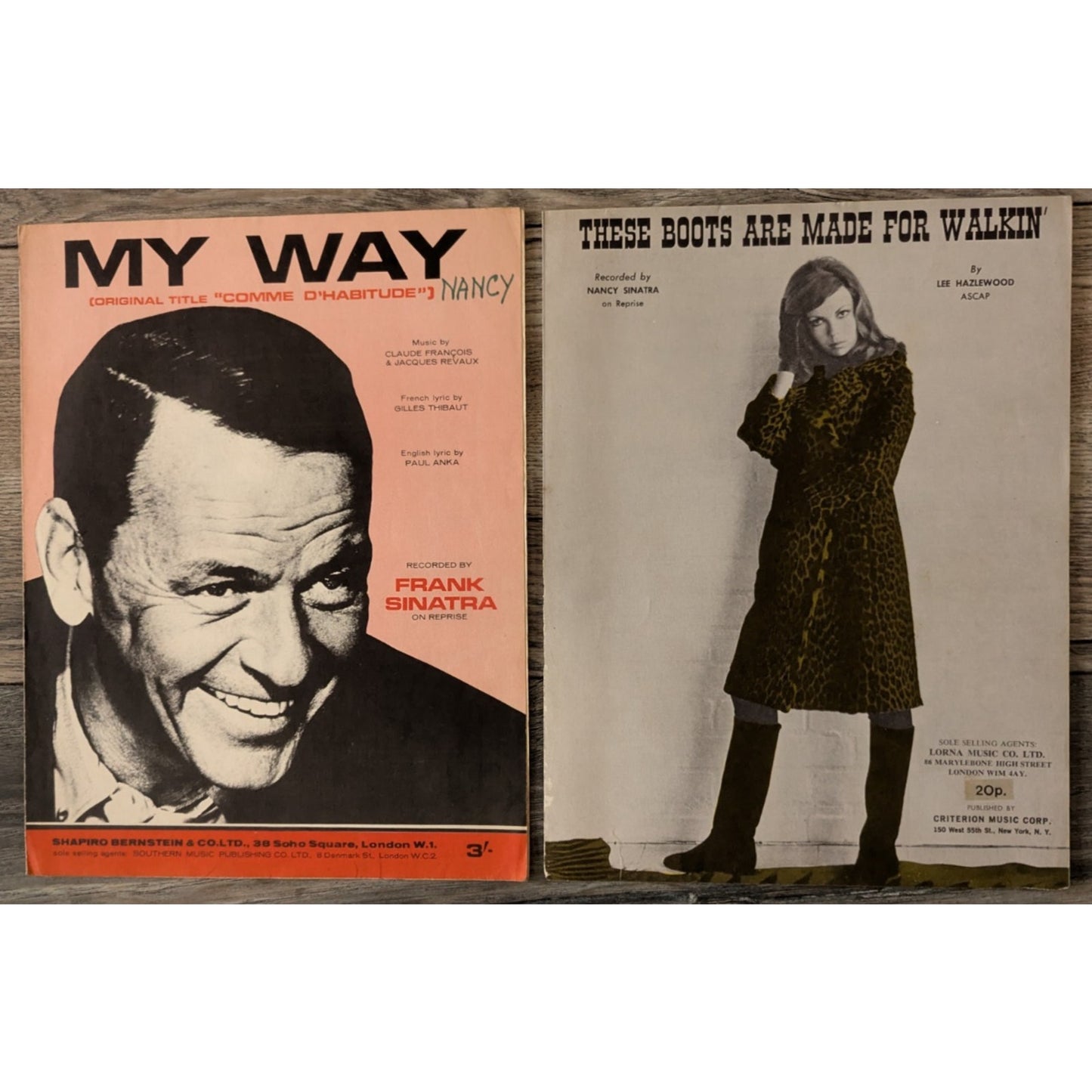 Sheet Music Frank / Nancy Sinatra Assorted Lot of 8
