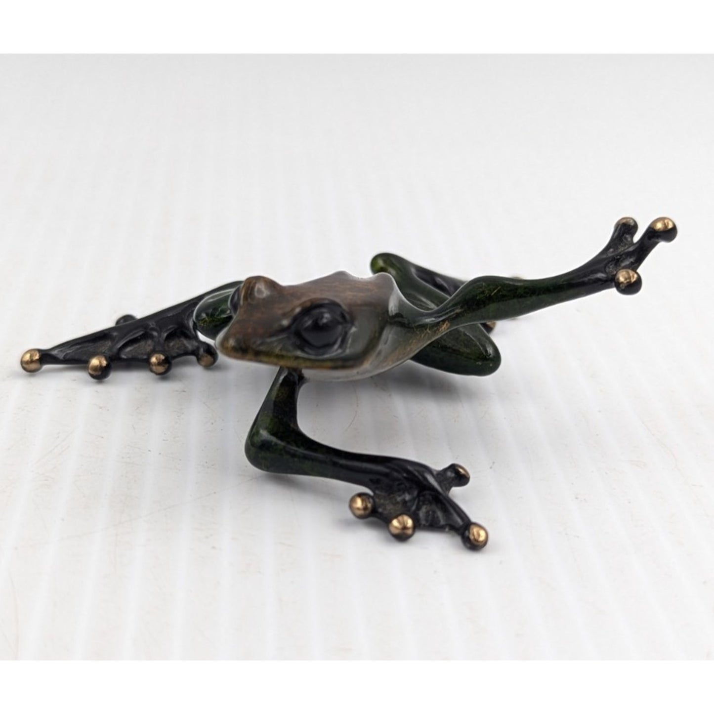 Tim Cotterill Frogman Bronze Frog Sculpture “Twister” LE #1541/5000 with COA