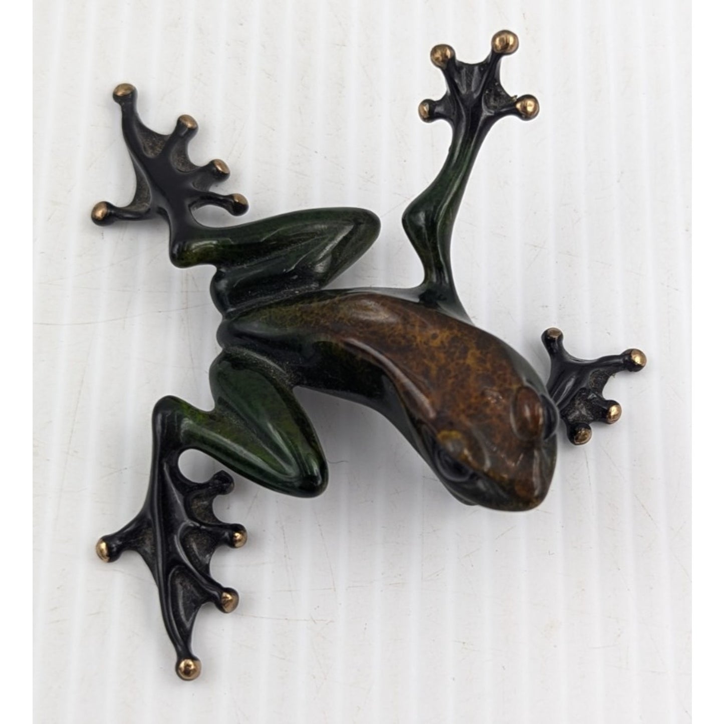 Tim Cotterill Frogman Bronze Frog Sculpture “Twister” LE #1541/5000 with COA