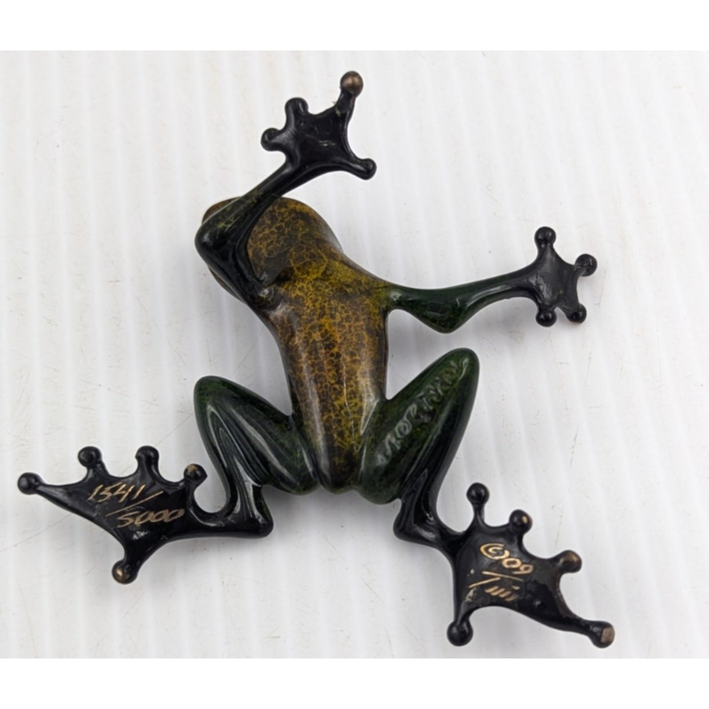 Tim Cotterill Frogman Bronze Frog Sculpture “Twister” LE #1541/5000 with COA