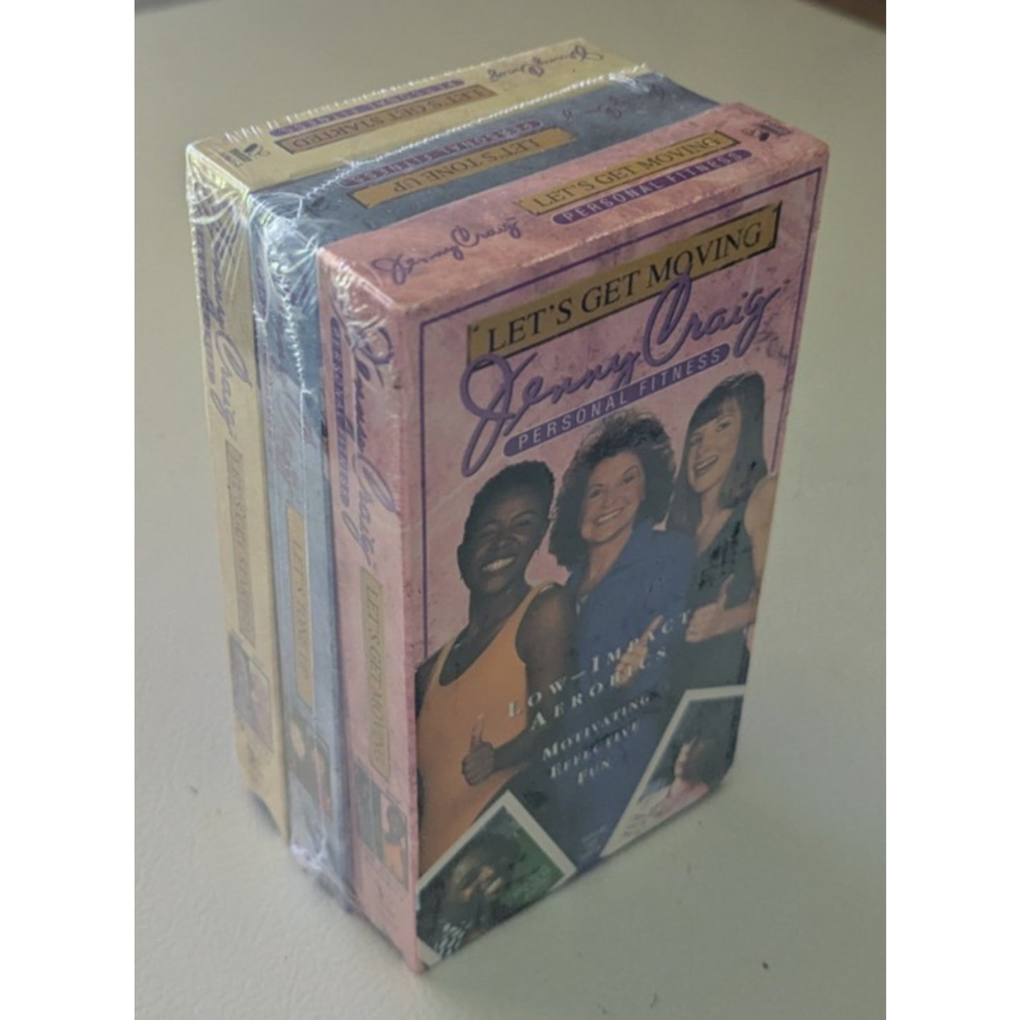 Jenny Craig Personal Fitness VHS Tapes 3 Pack Let's Tone Get Started Get Moving