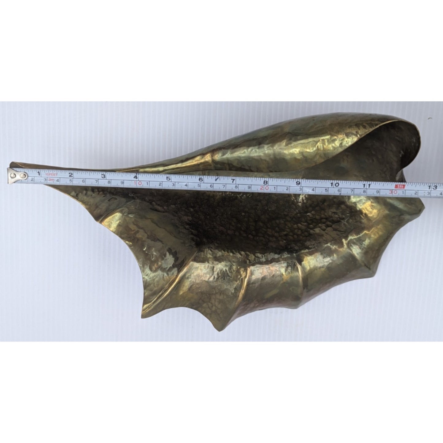 Tin Brass Bowl Seashell Shape Serving Bowl