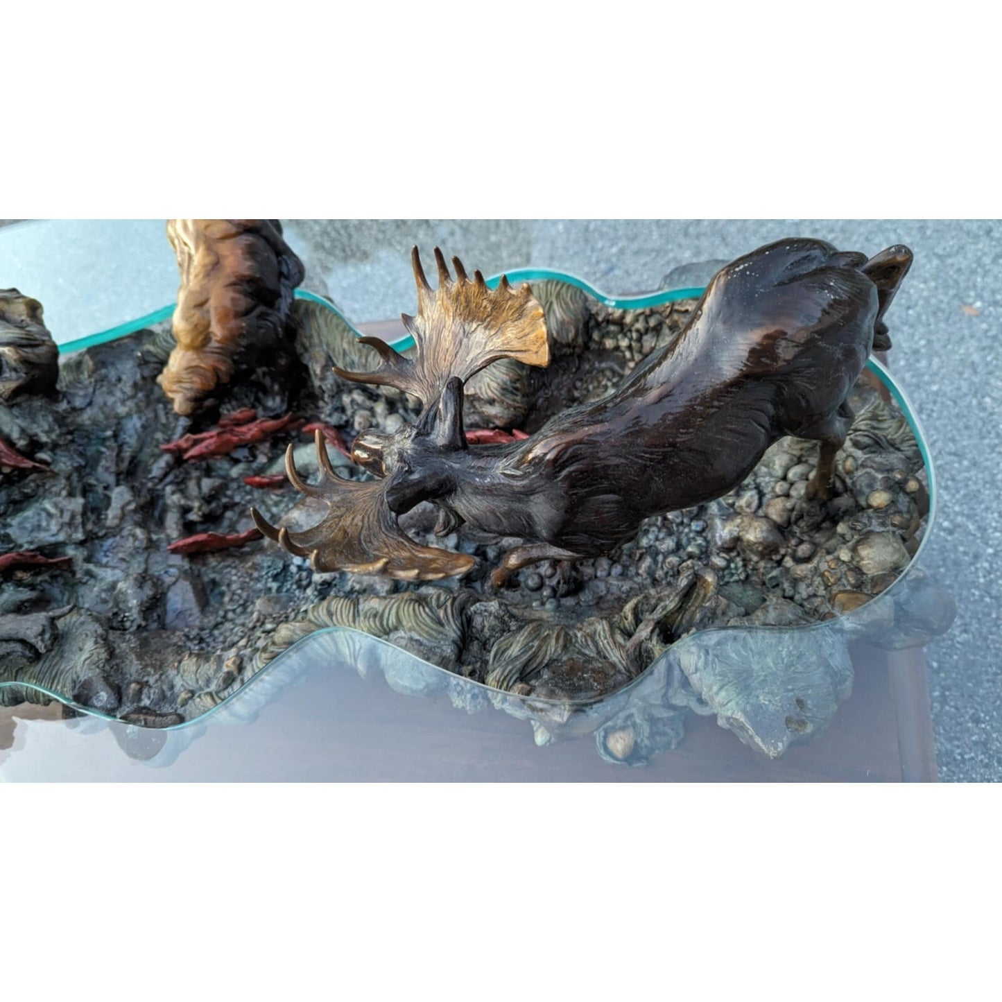 Dennis Jones Bronze Sculpture YUKON Fountain Coffee Table LE 11/30 AS IS