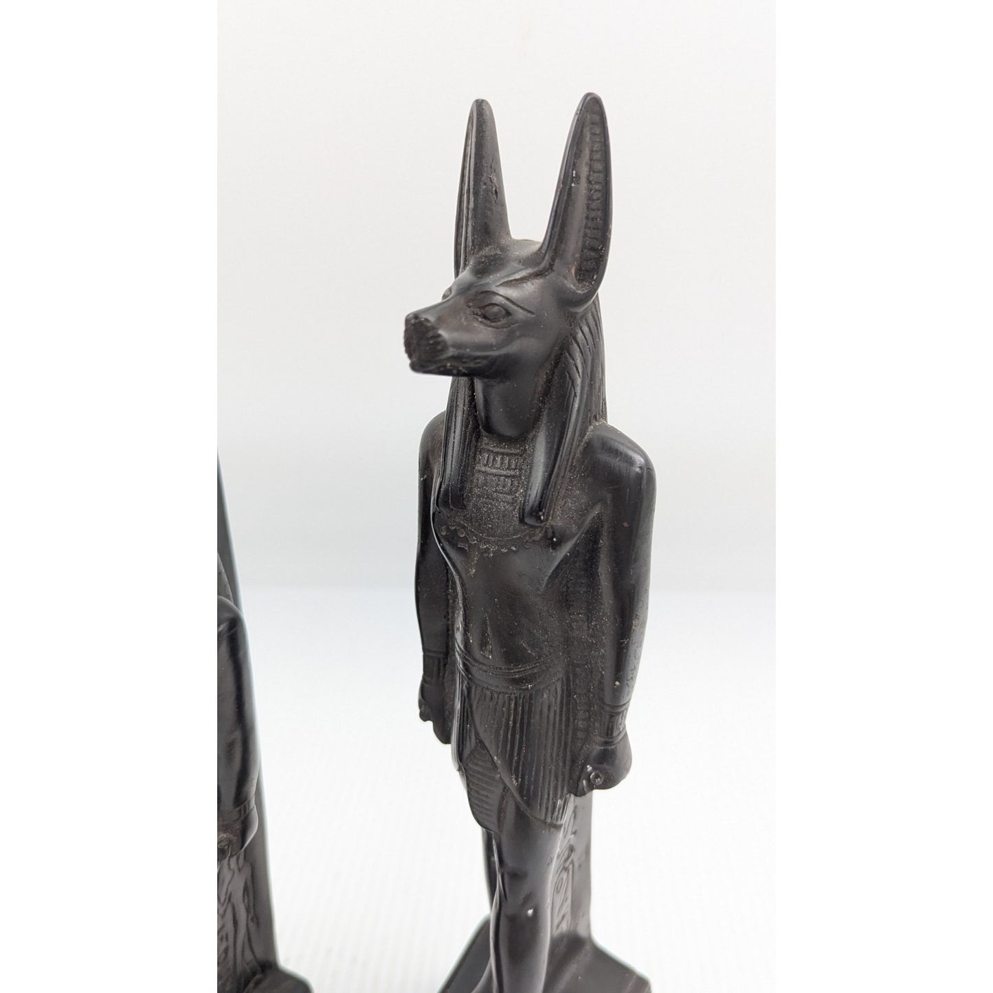 Egyptian God Figurine Set of 3 - Isis, Horus, Anubis 10" - 11" Tall