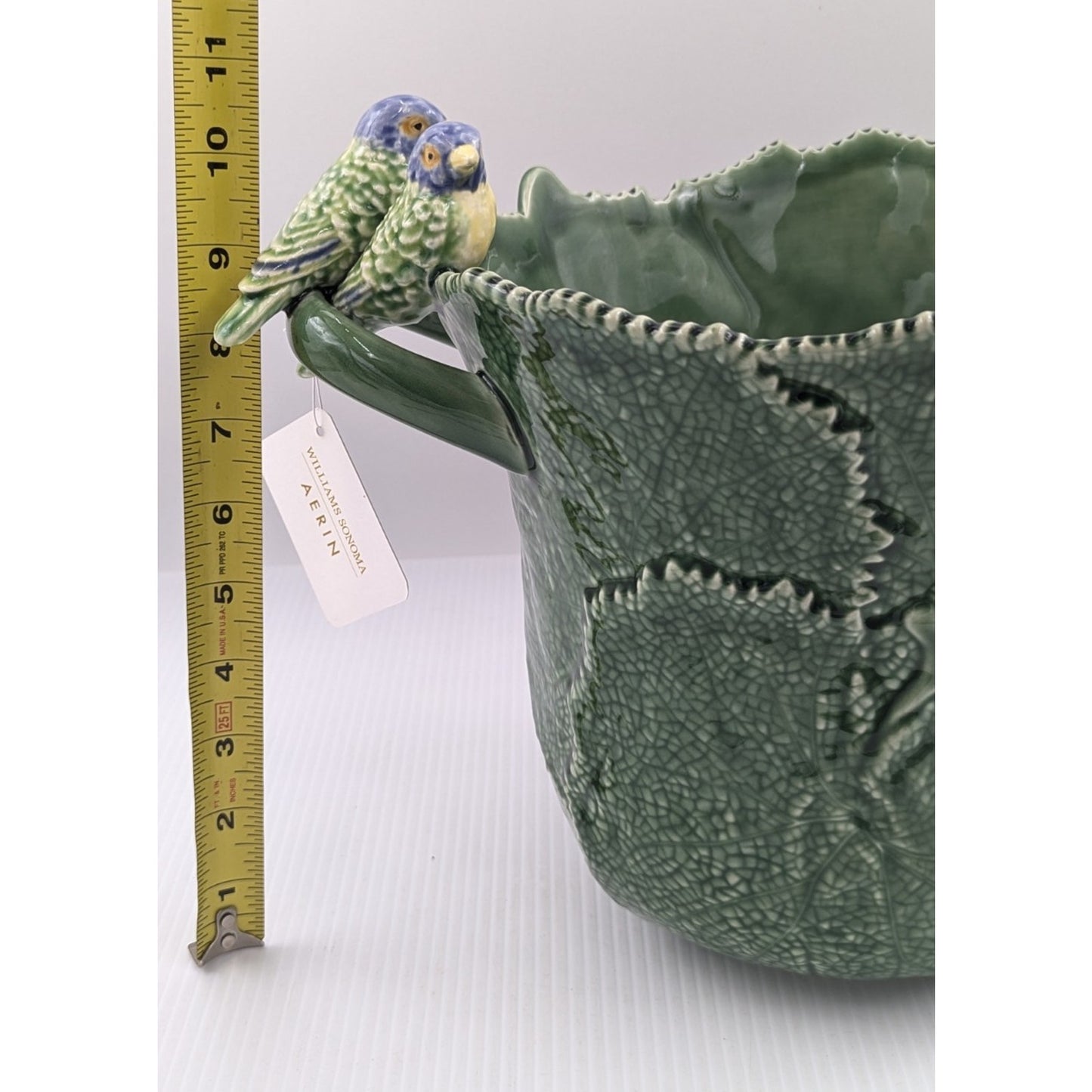 Williams Sonoma Aerin Figural Leaf Birds Champagne Wine Ice Bucket Portugal