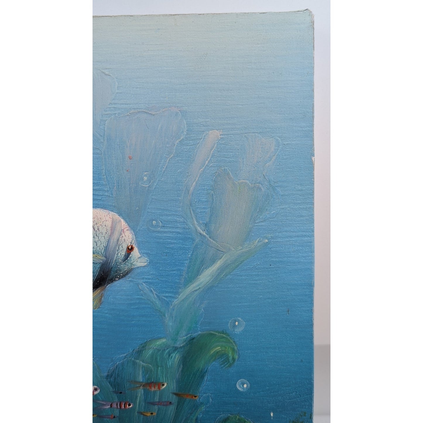 Marine Life Tropical Fish Painting by C Benolt Textured Sea Life Painting Signed