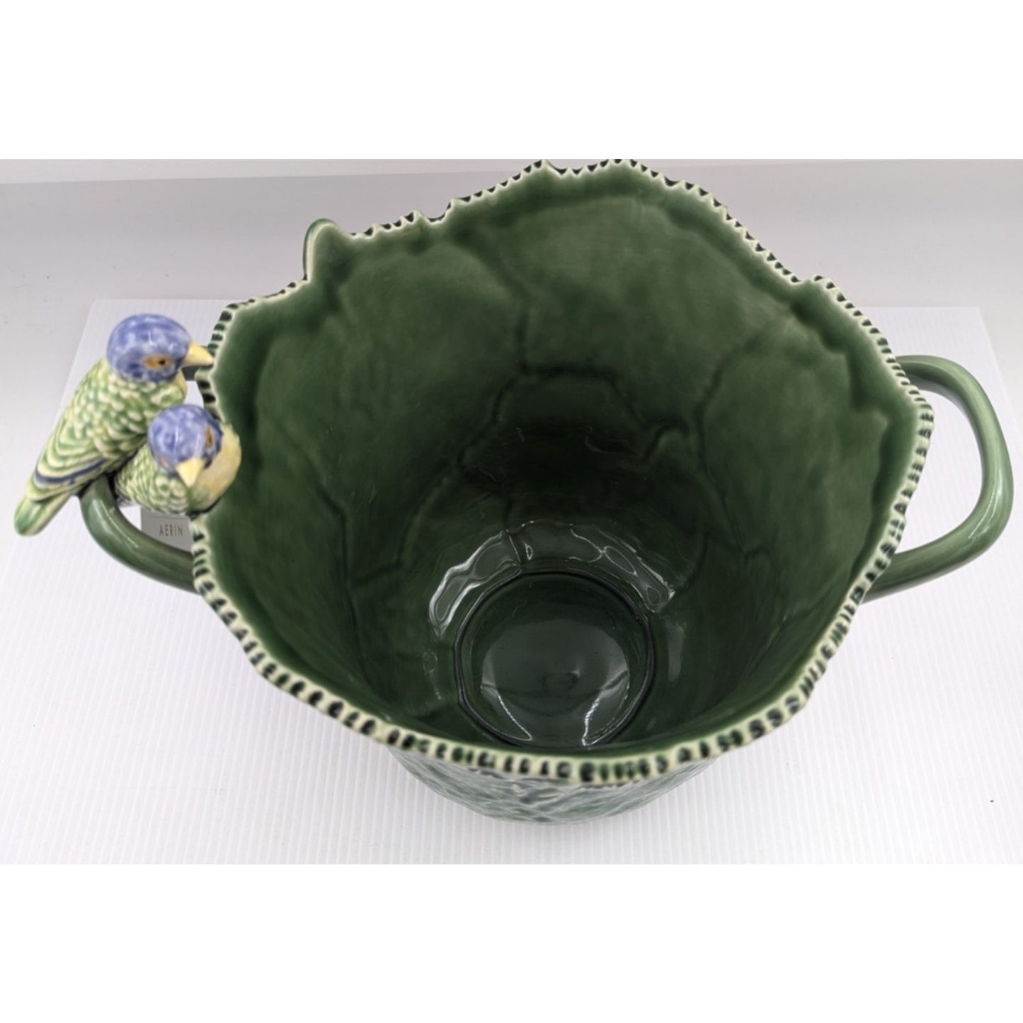 Williams Sonoma Aerin Figural Leaf Birds Champagne Wine Ice Bucket Portugal