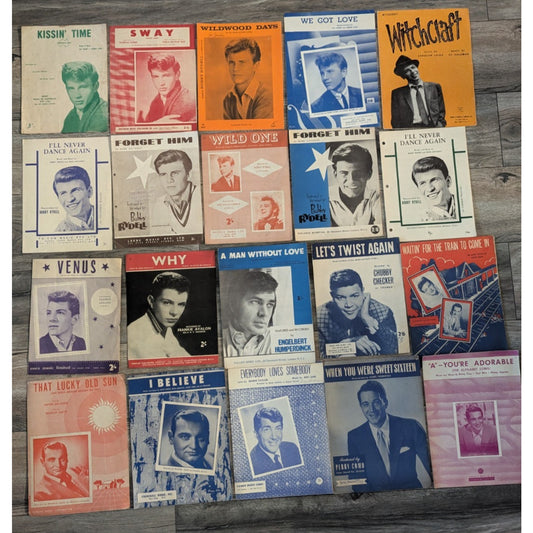 Sheet Music B. Rydell F. Avalon F. Laine Others Assorted Lot of 20