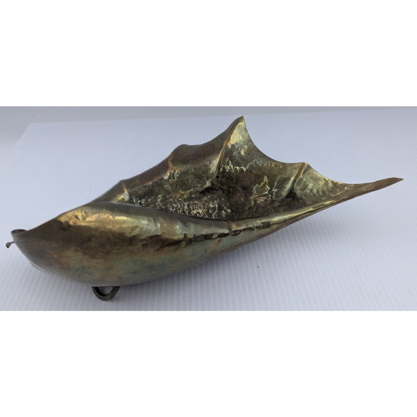 Tin Brass Bowl Seashell Shape Serving Bowl