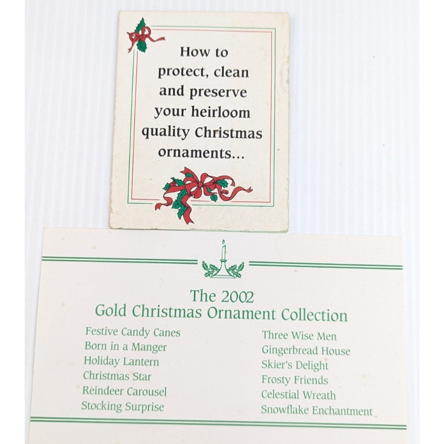 Danbury Mint Gold Christmas Ornaments 2002 in Box Ornament Set