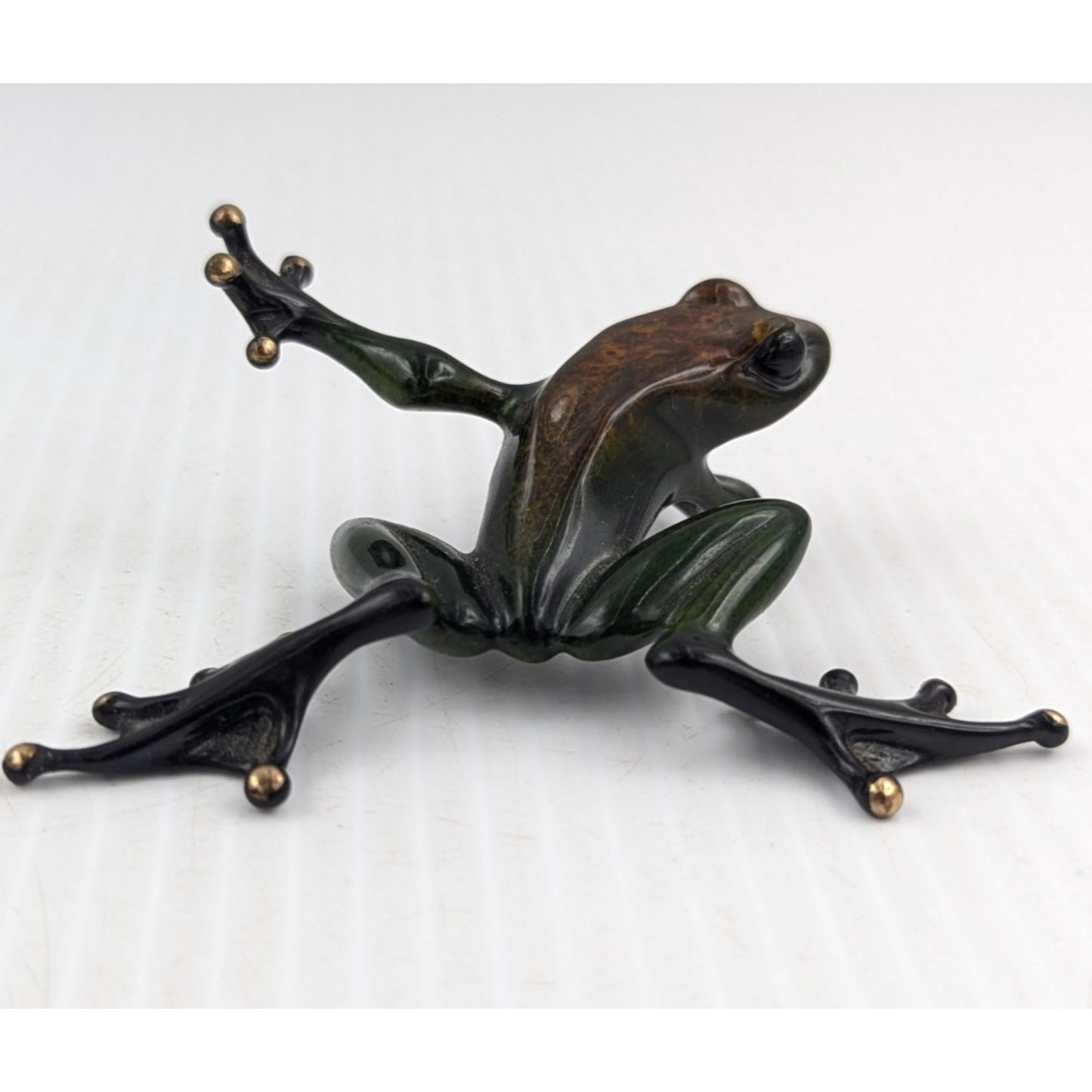 Tim Cotterill Frogman Bronze Frog Sculpture “Twister” LE #1541/5000 with COA
