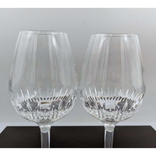2 Waterford Crystal Giselle Water Red Wine Goblet Set 9-1/2" Glasses