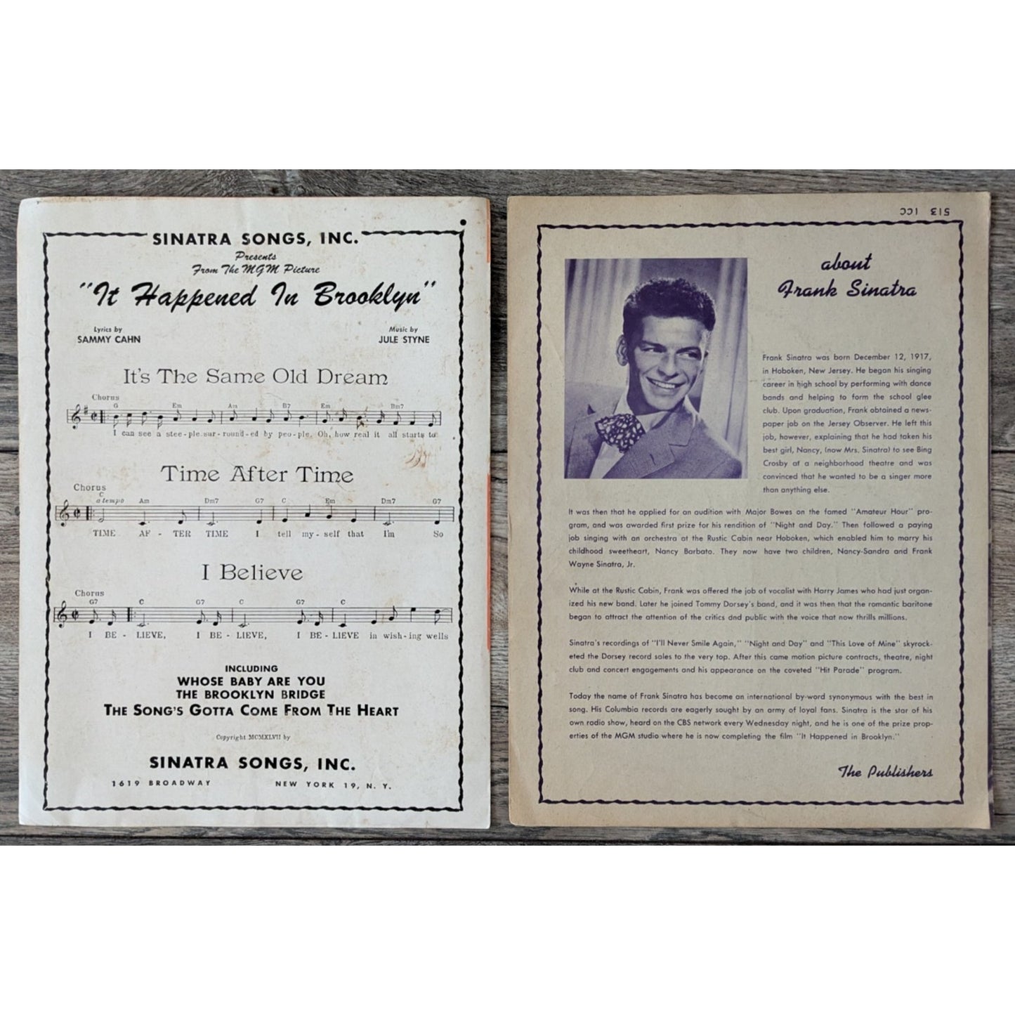 Sheet Music Frank / Nancy Sinatra Assorted Lot of 8