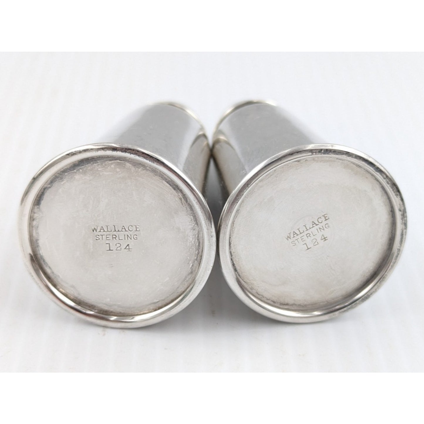 Wallace Sterling Silver Salt and Pepper Shaker Set 82g Sterling Shakers 124