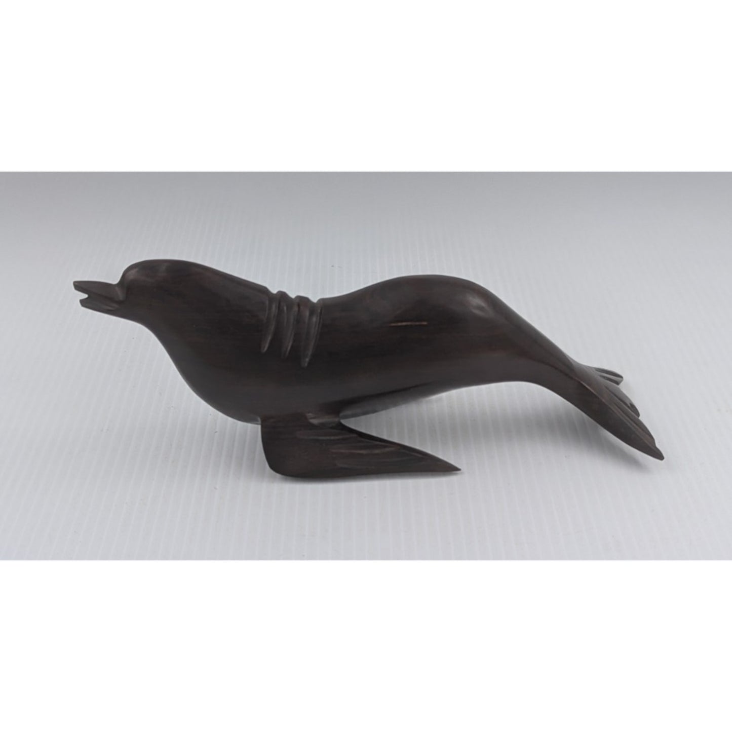 Vintage Ironwood Hand Carved Seal Sculpture Animal Décor Wood