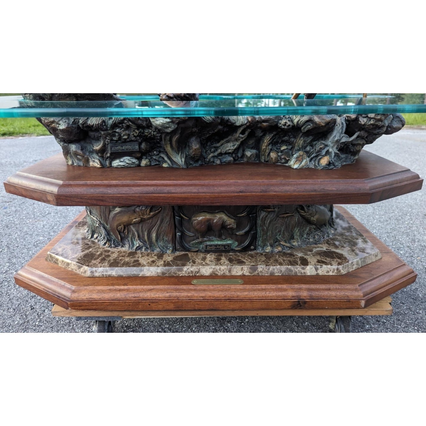Dennis Jones Bronze Sculpture YUKON Fountain Coffee Table LE 11/30 AS IS