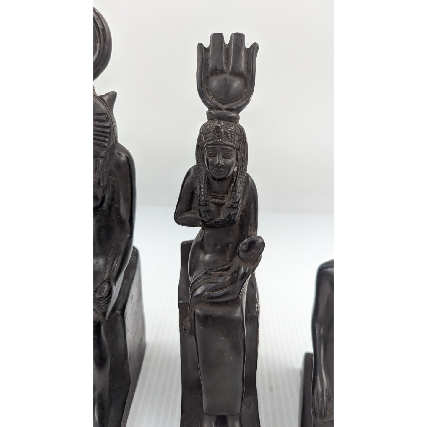 Egyptian God Figurine Set of 3 - Sekhmet, Isis Nursing Her son, Anubis