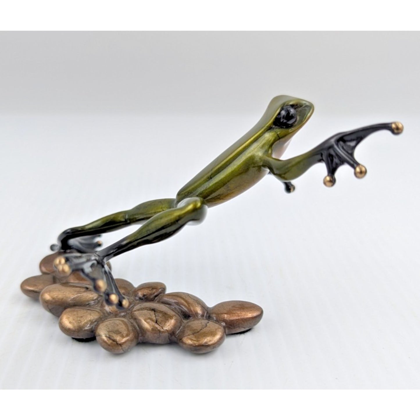 Tim Cotterill Frogman Bronze Frog Sculpture “Stepping Stone” LE #216/5000 w/COA