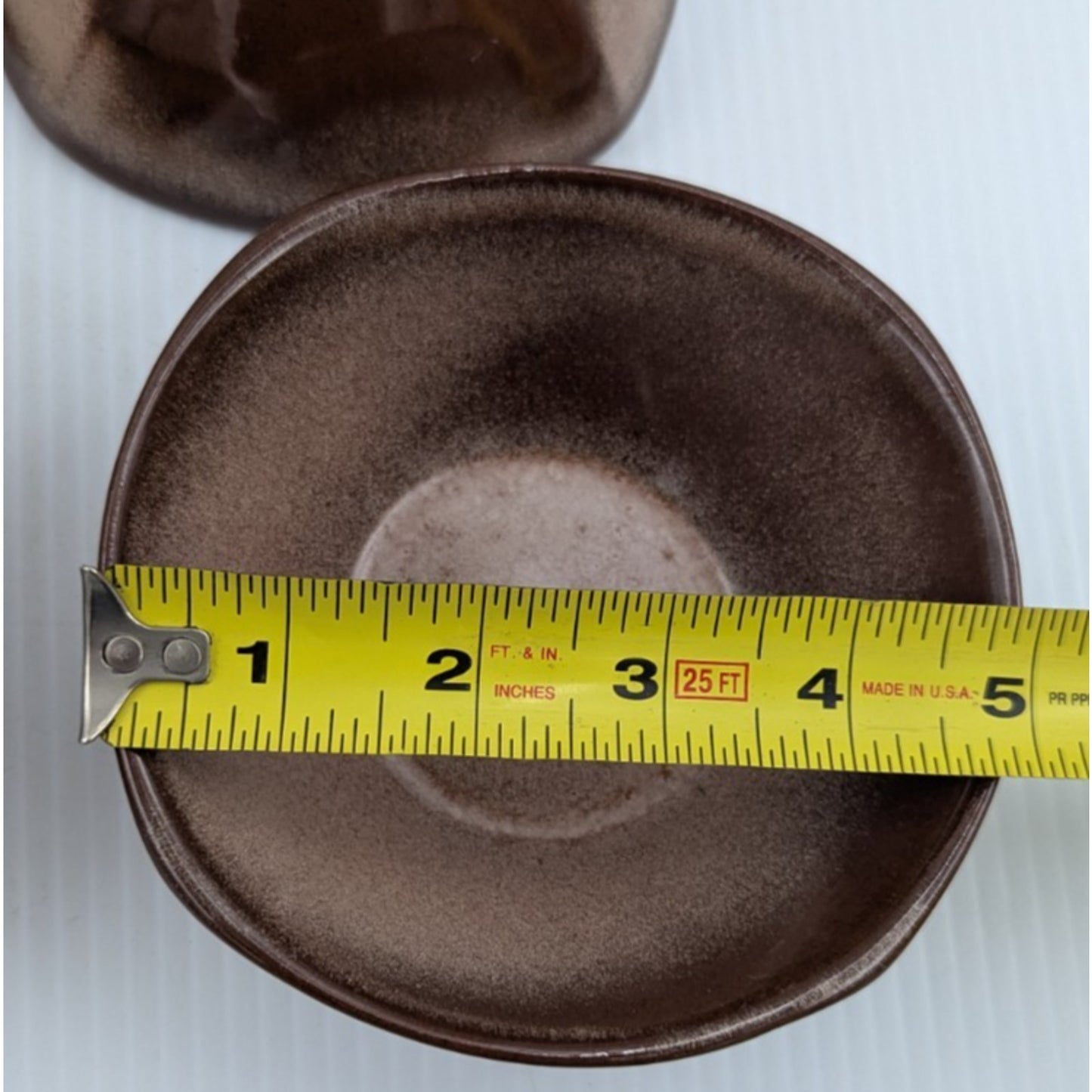Frankoma Pottery Dessert Fruit Sauce Bowl Set of 8 Bowls 5" Plainsman Brown