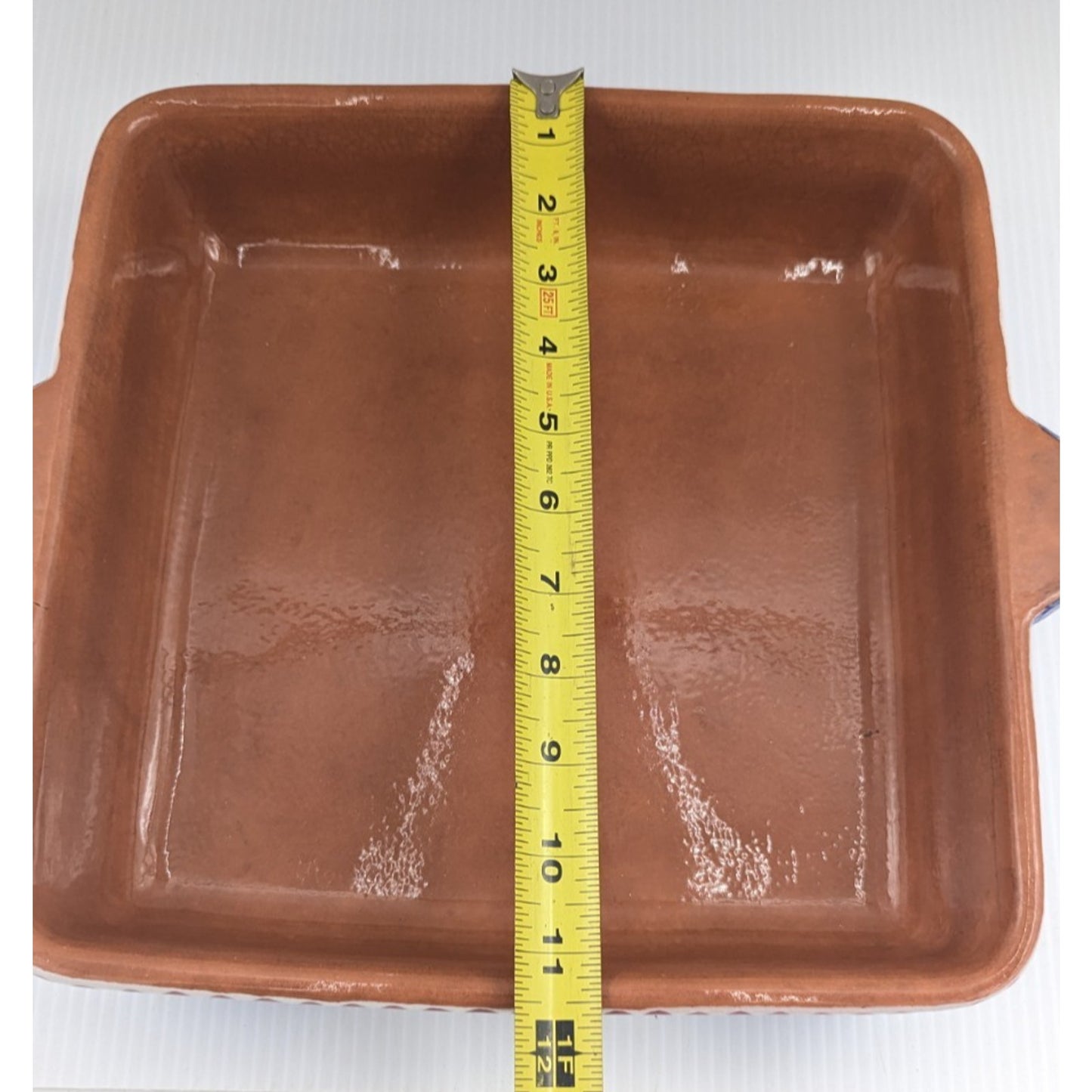 Vietri Solimene Blue Fish Campagna Pesce Square Baking Dish Casserole 11.5 Italy