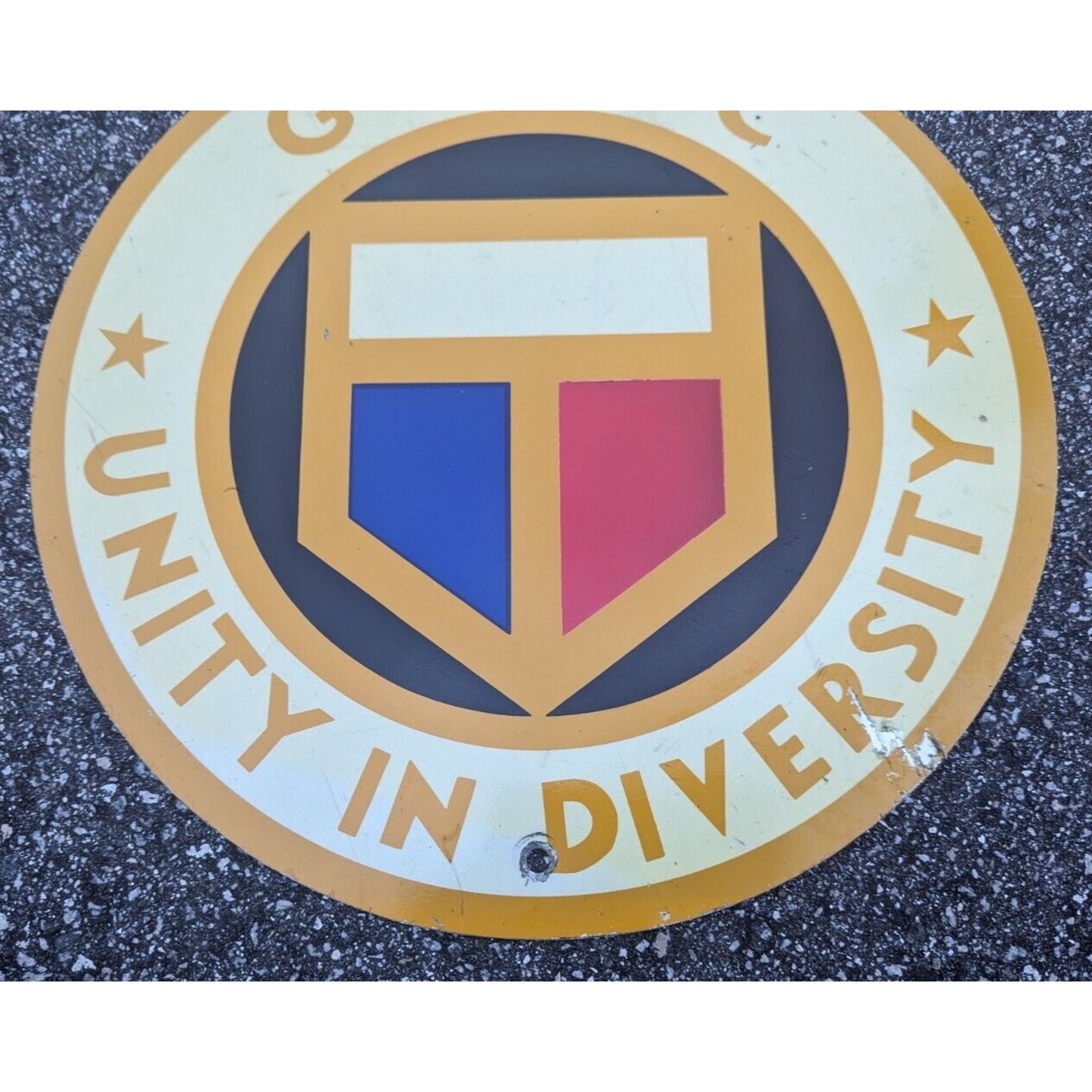 General Federation of Women's Clubs (GFWC) Unity In Diversity Metal Vintage Sign