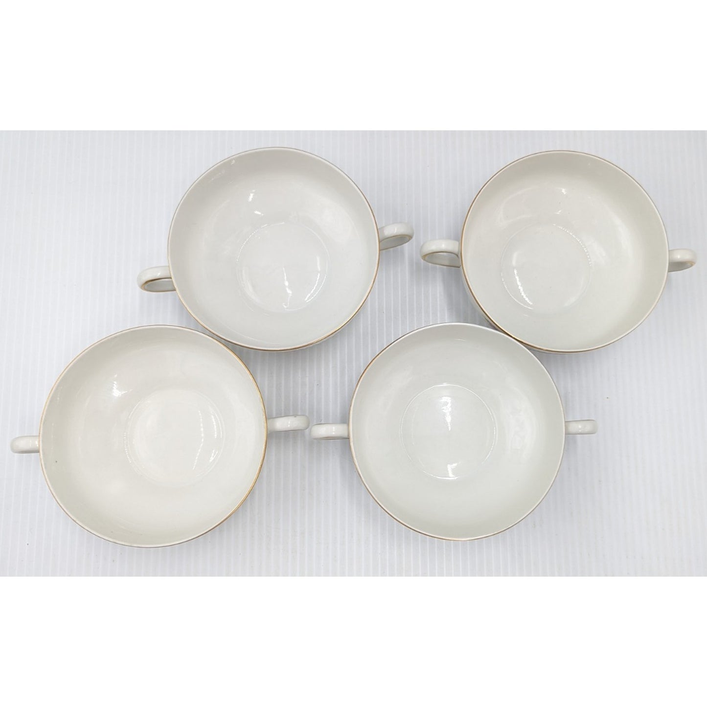 H&C Heinrich Rosalinda Pink Roses Vine Bowls Cream Soup Bowl Set of 4 Bowls