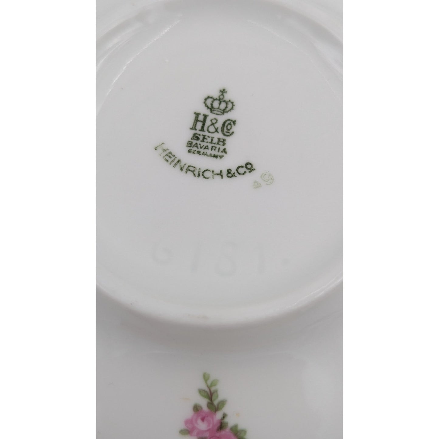 H&C Heinrich Rosalinda Pink Roses Vine Bowls Cream Soup Bowl Set of 4 Bowls