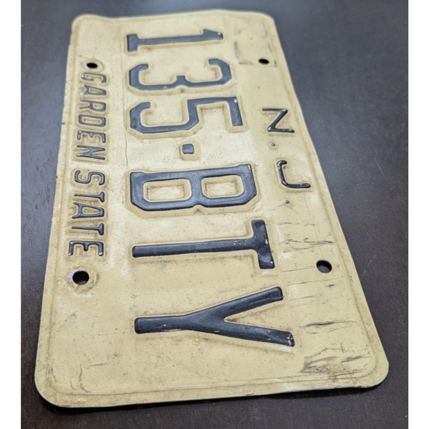Vintage New Jersey License Plate Garden State 2 Matching Pair Expired