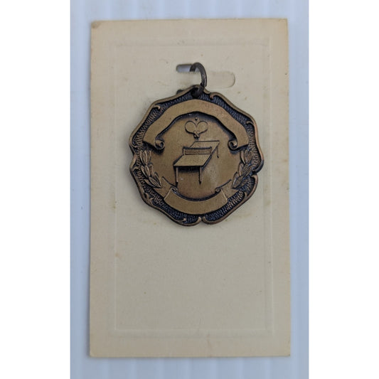 1961 Table Tennis Medal Pendant Award Atlanta Parks & Recreation Dept. Lot of 2