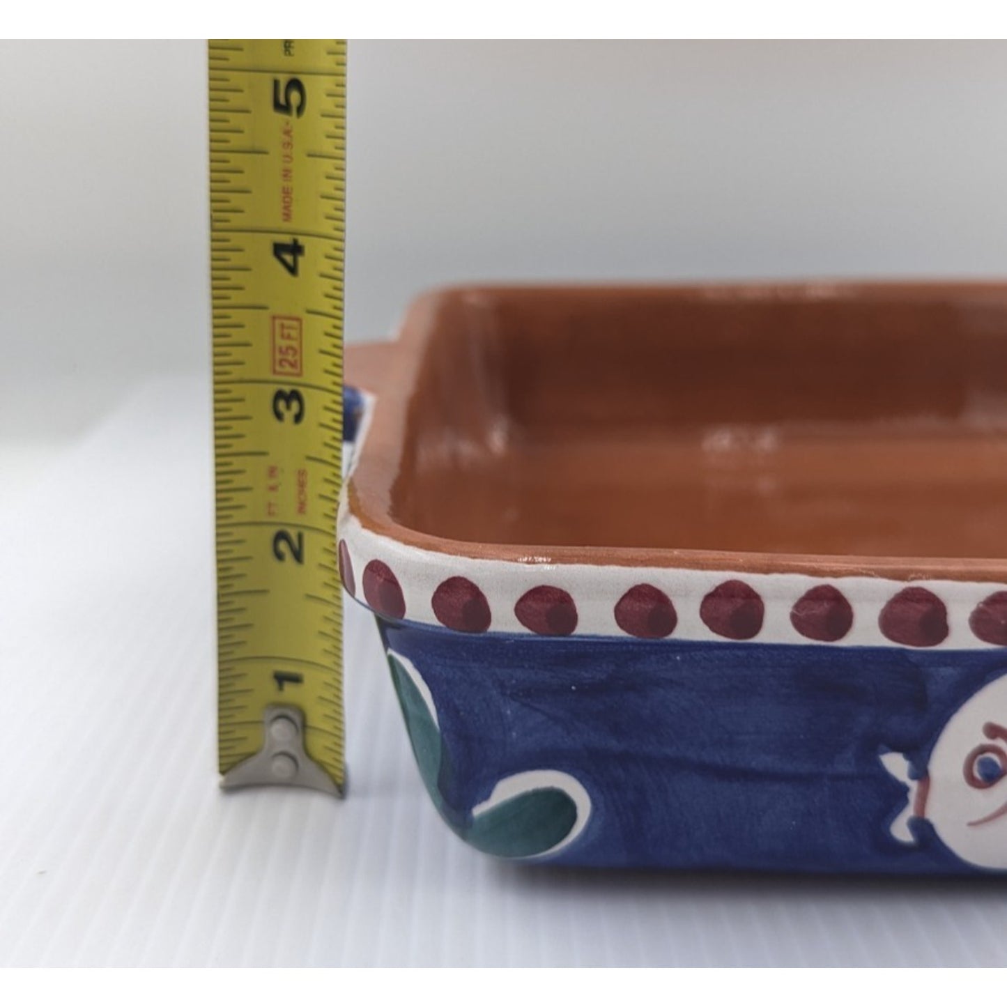 Vietri Solimene Blue Fish Campagna Pesce Square Baking Dish Casserole 11.5 Italy