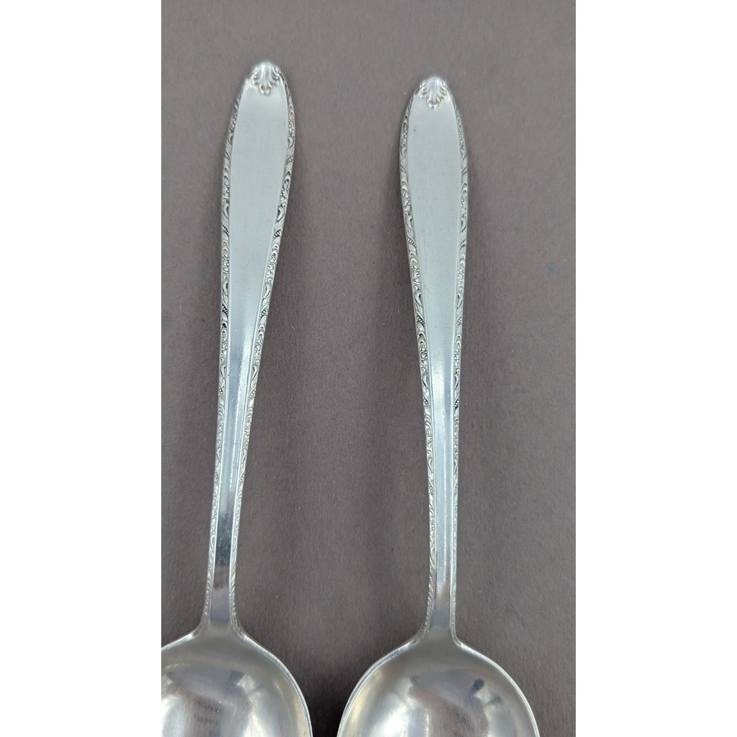 2 Alvin Southern Charm Sterling Silver Serving Spoons Tablespoon Set 8-3/8" 128g