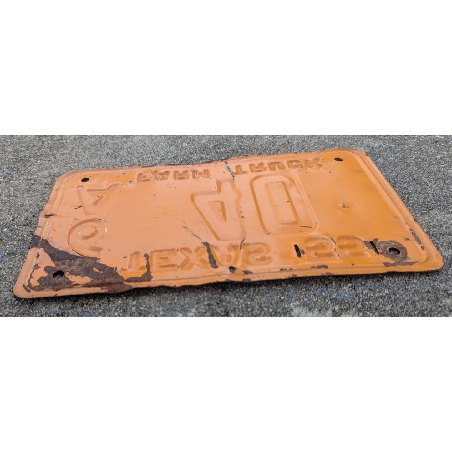 Farm Truck 1955 Texas License Plate Pair