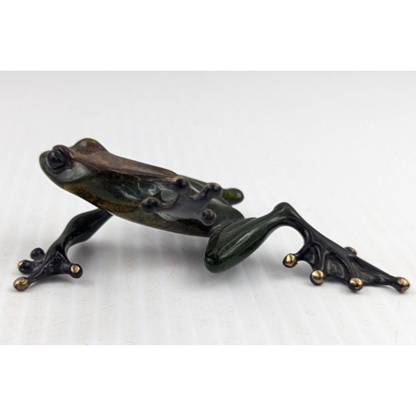 Tim Cotterill Frogman Bronze Frog Sculpture “Twister” LE #1541/5000 with COA