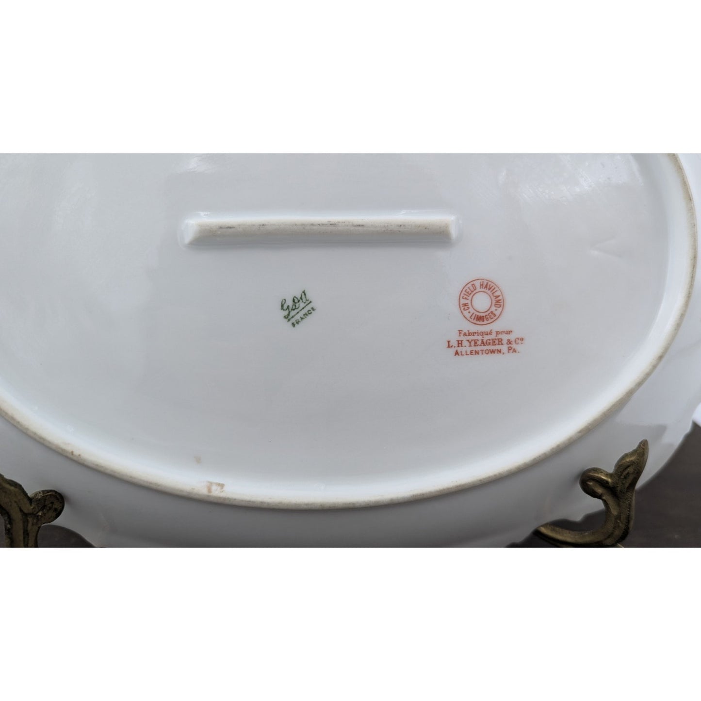 Charles Field Haviland Limoges Floral Oval Serving Platter Set of 2 GDA France