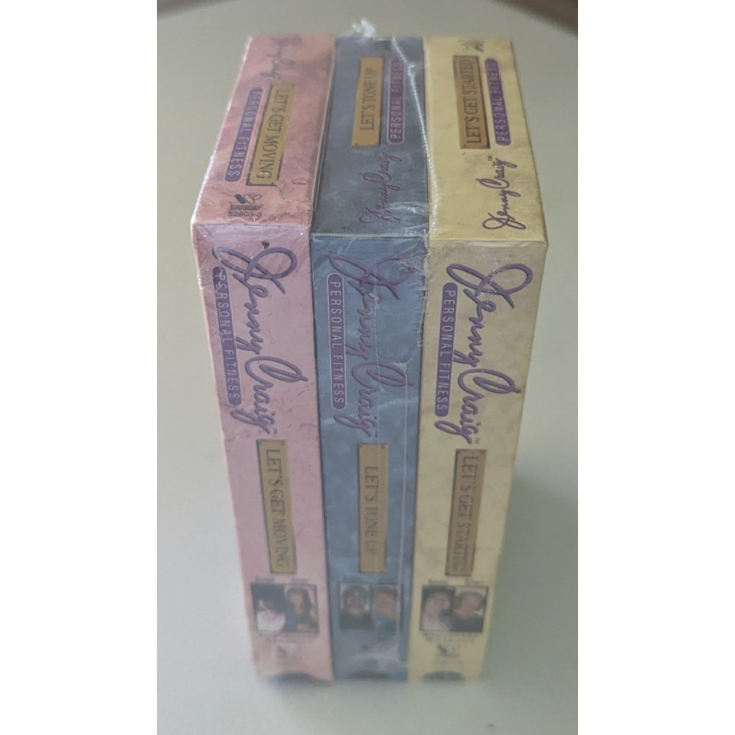 Jenny Craig Personal Fitness VHS Tapes 3 Pack Let's Tone Get Started Get Moving
