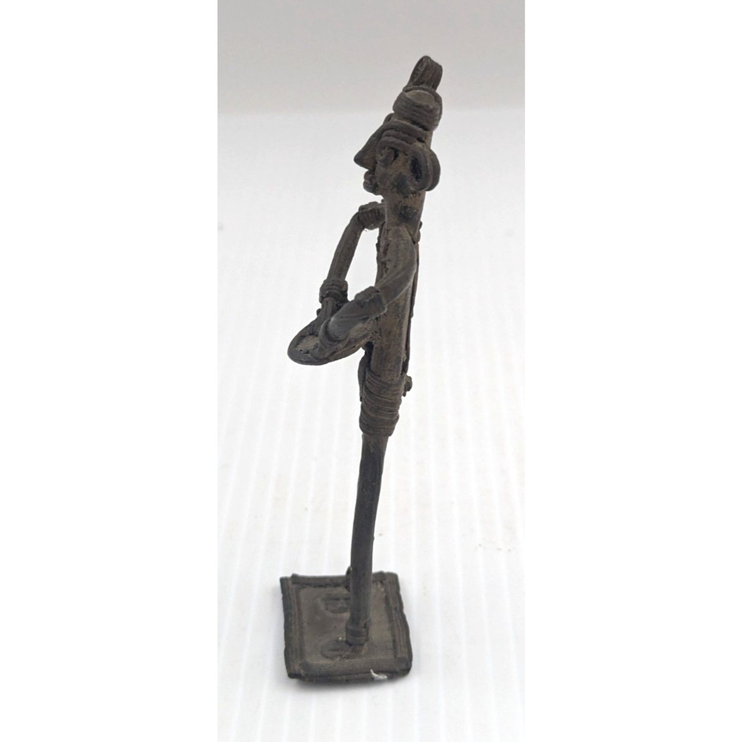 Ancient Metal Shaman Tribal Art Primitive Statue Figure Metal 4.5"